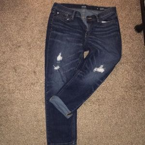 ANA boyfriend crop distressed jeans